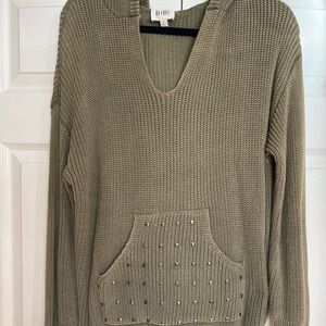 Bibi Women's Distressed Hoodie Sweater Size Small NWT
